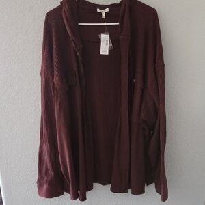 Maurices Deep Burgundy Cardigan